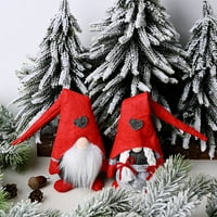 AirPow Božićni ukrasi zatvoreni kućni dekor Božićni sjedeći ukras simulirani santa claus lutka plišana