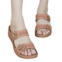 B91XZ casual cipele za žene prozračne modne cvijeće Udobne žene Žene Ljeto na plaži Sandale cipele Klinovi