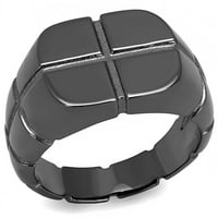 TK - IP svijetlo crni prsten od nehrđajućeg čelika bez kamena