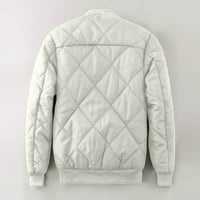 Leey-World Muške zimske kapute Muška boja dijamantska jakna Zimska stand-up ovratnik džep plus baršunasti