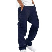 Qucoqpe muški čvrste ravnotežne hlače, vanjske planinarske hlače Ležerne prilike s više džepova struk