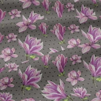 Onuone pamučni dres srednje sive tkanine točka i cvjetna umjetnička tkanina za šivanje tiskane pločice