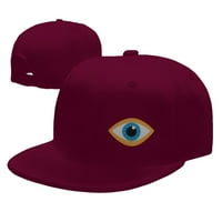 Ravni rudni šešir snapback kape, plavi ikona očiju uzorak podesivi za bejzbol kapa