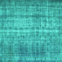 Ahgly Company Indoreni pravokutnik Sažetak tirkizne plave suvremene prostirke savremene površine, 4 '6'