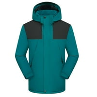 Kišni jakni Muška i ženska odjeća sa kapuljačom plišana kontrastna boja vanjska sportska jakna i topla