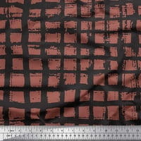 Soimoi smeđa pamučna kambrična tkaninska tkanina Provjerite je li ispisati šivanje tkanine dvorište
