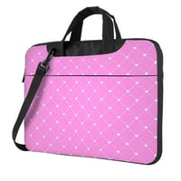 Ružičasta ukrasna teksturna torba za laptop, laptop ili tablet, poslovna casual bager za laptop