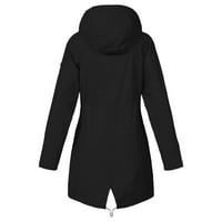 Žene kaputi i jakne za čišćenje žena Čvrsta kišna jakna na otvorenom plus veličina s kapuljačnim kaputom
