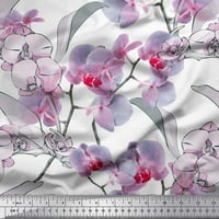 Soimoi Rayon tkanina odlazi i orhideje cvijeće tiskane tkanine od dvorišta široko