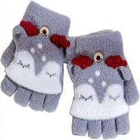 Rukavice bez prstiju Djevojke za dječake Zimske tople rukavice crtane pletene rukavice od pola prsta