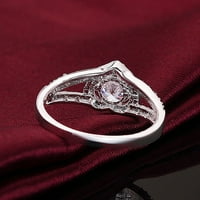 GOFJ prsten Rhinestone Inlaid kreativni nakit u obliku srčanog oblika za angažman za žene za žene