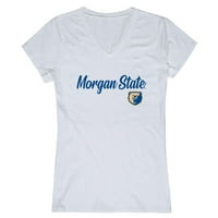 Morgan Državni univerzitet nosi žensku skriptu T-majicu bijeli medij