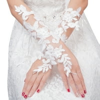 Par Elegantne vjenčane rukavice Flower LACE rukavice za mladensku haljinu Rukavice Vjenčane zalihe