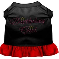Mirage PET proizvodi 57- smbkrd rođendan djevojka haljine za rhinestone crno s crvenim SM - 10