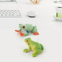 Temacd Frog Model Miris-ManlidS-Manlid PVC Realna figura žabe za dom, zeleno