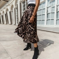 Vedolay ženske suknje Ženska čipka u obliku visokog struka ruffled line natlan kratki suknje, kafa XL