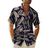 Muška plaža Havajska majica Ležerne prilike za ispis rever s kratkim rukavima niz majice Summer Summer