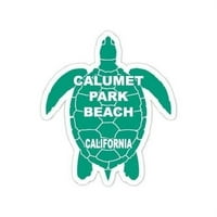 Plaža Park Calumet California Suvenir Zelena kornjača Oblik naljepnica naljepnica