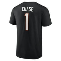 Muške fanatike marke JA'Marr Chase Black Cincinnati Bengals Icon Icon Icon & Broj majica