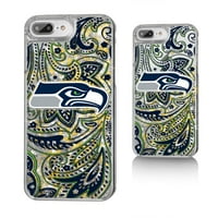 Seattle Seahawks iPhone Paisley Design Glitter Case