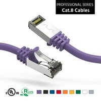 1ft Kat. S FTP Ethernet mrežni kabl ljubičasta 26AWG, pakovanje
