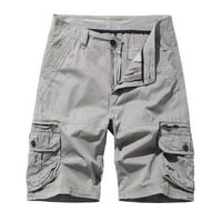 Lopecy-Sta muške casual čiste boje na otvorenom Pocket plaža Radni pantalona za teretna kratke hlače