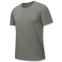 Košulje za muškarce Ljeto okruglo vrata Čvrsto boje Brzi suhi Svestrani labavi fit Quick Suw Sports