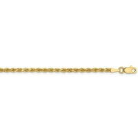 14k zlatni polusivični iskrikcijski rezani konop nakit nakit poklopca za žene - 1. grama