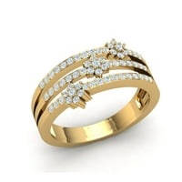 Prirodno 2ct okrugli rez dijamantski ženski ženski cvjetni vjenčani prsten za svadbeni modernu godišnjicu