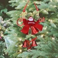 Božićni ukrasi hvatajući očima otporna na plastiku Jingle zvona viseći privjesci za zabavu crnu plastiku,