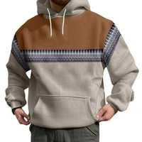 Muškarci zimski proljetni casual o vrat dugih rukava 3D ispisana dukserica s kapuljačom top bluza