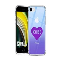 Osobni tanki poklopac kućišta telefona Kompatibilan je za Apple iPhone SE 3rd 8 7, Love Kobe Print,