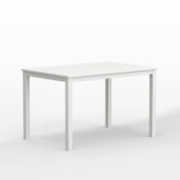 5-PC - 48 trpezarijski trpezarijski stol u bijeloj + bijeli prirodni X-leđa za ručavanje blagovaonica