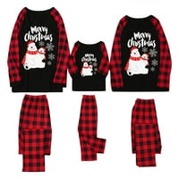 Božićne pidžame za obitelj Xmas Pijamas PJs Spavaće odjeće Odgovarajući set