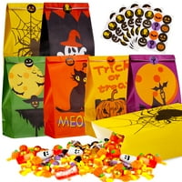 Halloween Torbe za liječenje Party Favori, Halloween Goodie torbe za trik ili liječenje + naljepnice,