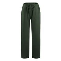 Clearians Labavi ženske pantalone za kaznene kaznene kancelarije Duge hlače sa džepom Army Green 3xl