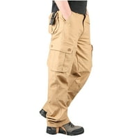 Muške plus veličine Čisti pamučni multi-džepni dodatni pantalone otpornih na trošenje rani pristupni