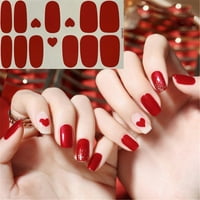 Naljepnice za nokte Valentinovo stil Potpuni set poljskih naljepnica Samo siva naljepnice za nokte postavljene