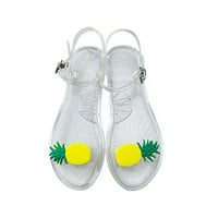 Crne sandale Žene Komforne cipele Proizvođač Prozirne Jelly Cipele Ravne papuče Ljetne papuče Plaža