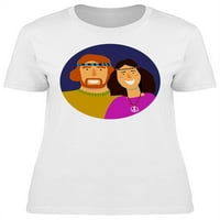 Nasmiješeni hipi par majica Žene -Image by Shutterstock, Ženska velika