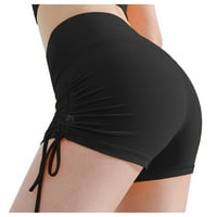 Atletske kratke hlače za dame, visoki struk Brzi suhi joga vježbanje trčanja Hlače Žene crne 10