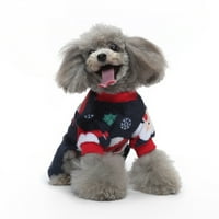 Baywell Božićni pas pidžama sa Santa Claus uzorak Soft Coral Fleece Pet Winter Pijamas za male pse i
