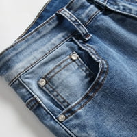 Muški pad modnih muških pamučnih pamučnih pamučnih rupa rupa rupe Jeans Hlače pune dužine pantalone