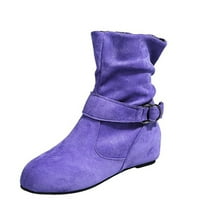 Wedracia čizme za žene zimske čizme Moda retro čizama potpetice cipele kratke prozračne ženske patentne