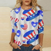 Košulje od 4. jula Američka zastava Suncokretove košulje Žene USA T majice Slatka suncokretov košulja