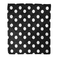 Bacanje pokrivača toplo ugodno ispis Flannel apstraktno crno-bijelo polka dot uzorak krug klasična boja