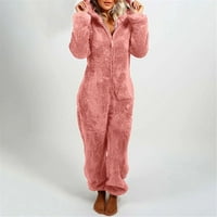 Ženske pajamas Jumpsuits - Dugim rukavima sa kapuljačom Pajamas Ležerne prilike za spavanje za spavanje,