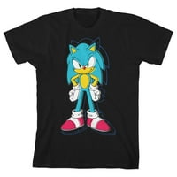 Sonic Ježa Modern lik za mlade Crnki grafički tee
