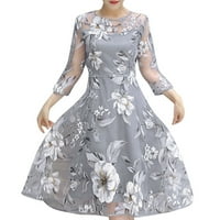 Ženske haljine za vjenčanje gost kratkih rukava organza cvjetni print vjenčanica Ball mat haljina haljina haljina
