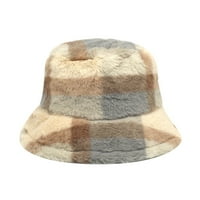 Twifer Plish Pleaid Ribolovni šešir ženska vanjskih lončanih šešira neto crvena zima topao šešir